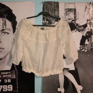 White gypsy off the shoulder top